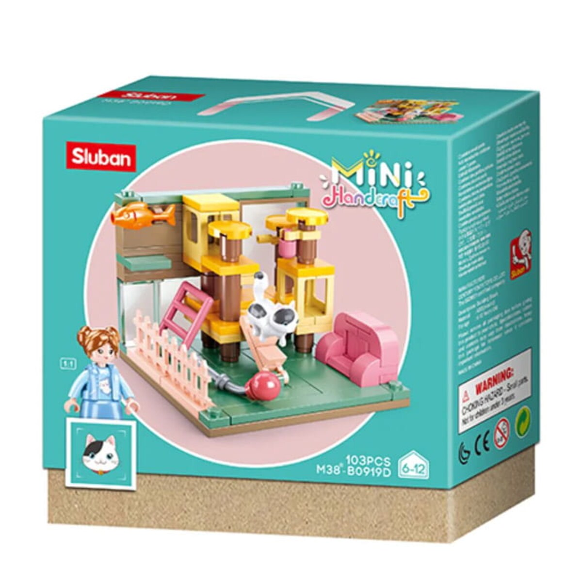 KOTEK Łatka - mini pokoik klocki - Sluban - 103 elementy