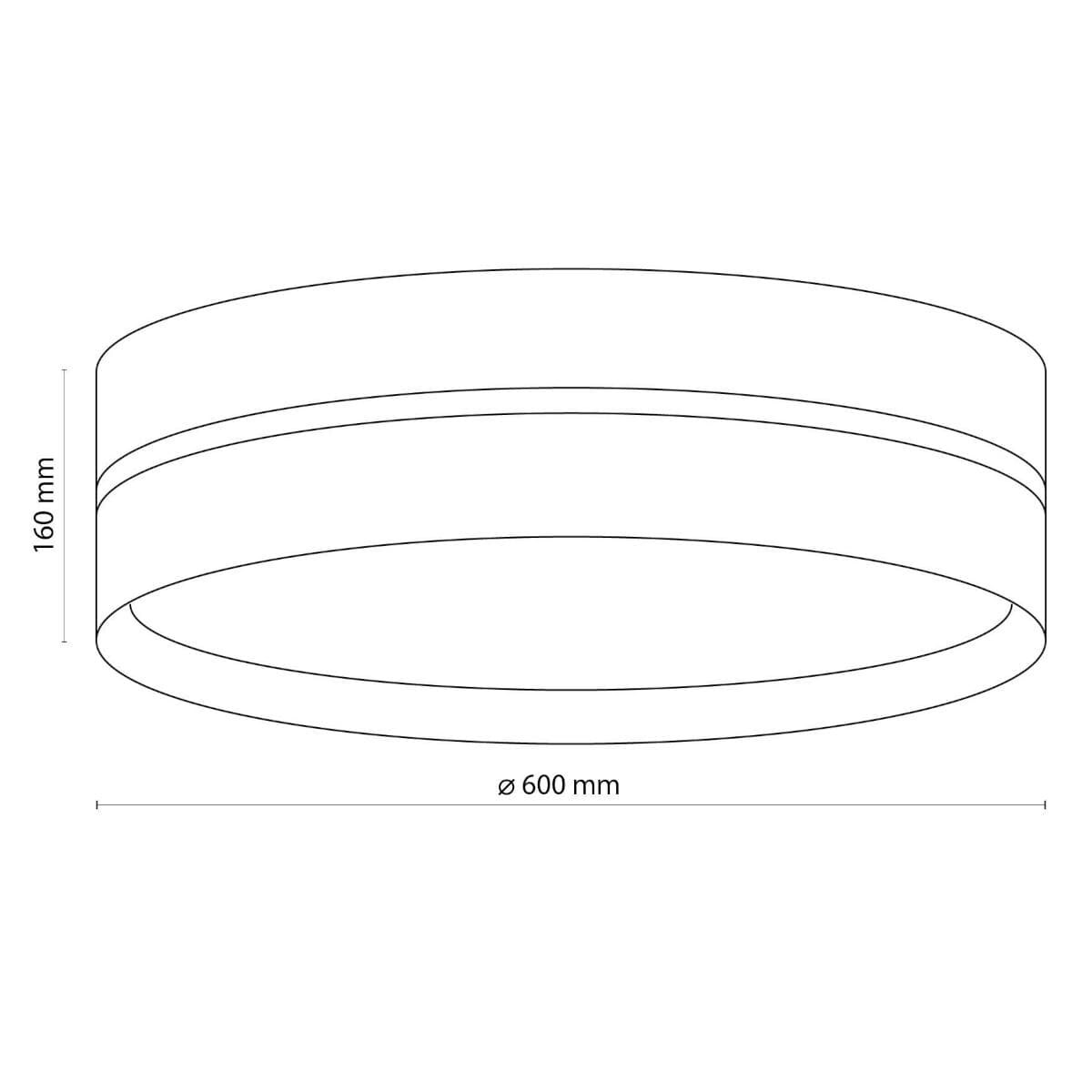 Lampa sufitowa jutowa Linobianco 6578 TK Lighting ekologiczna brązowa biała