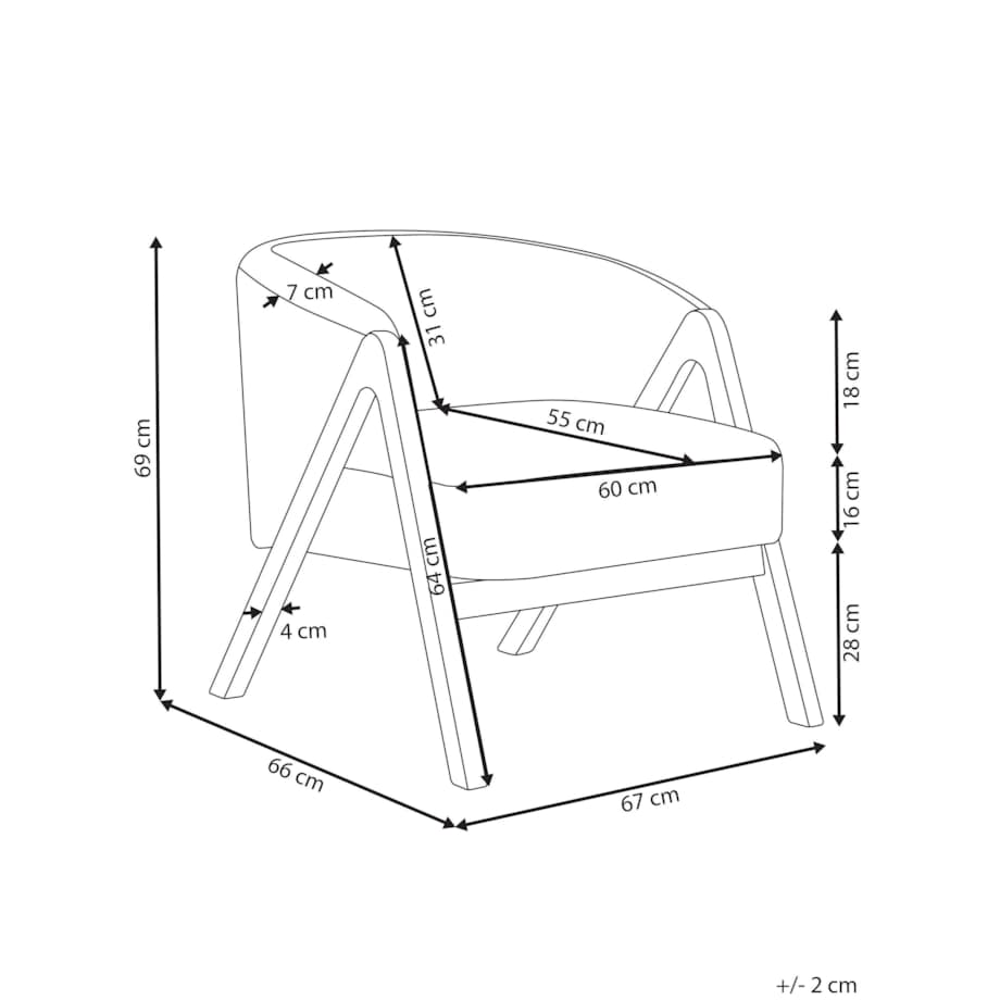 Fotel Boucle Biały SKEI