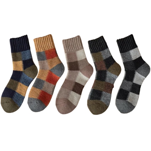 Zestaw 5 par eleganckich skarpet wełnianych