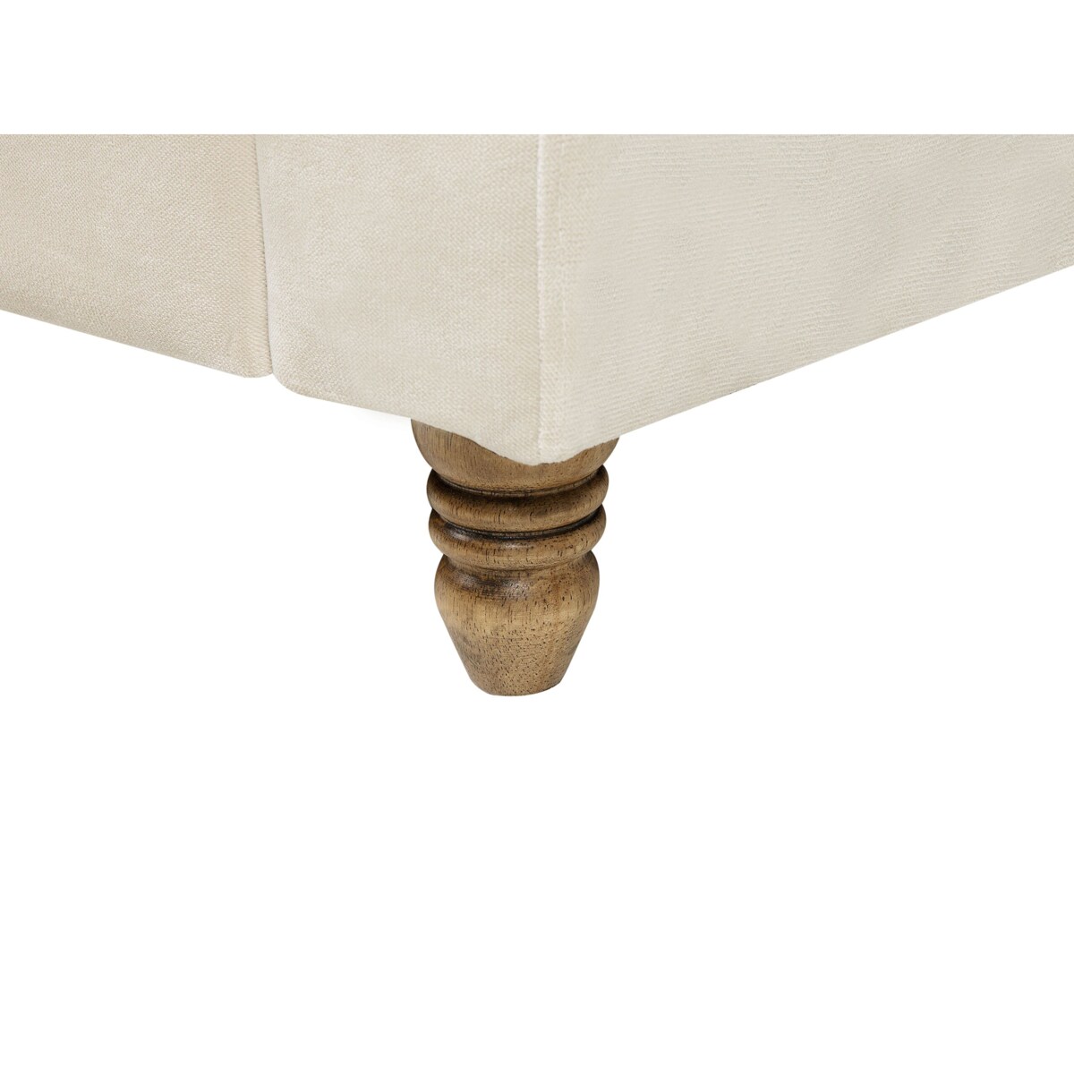 Sofa 3-osobowa welurowa jasnobeżowa EIKE