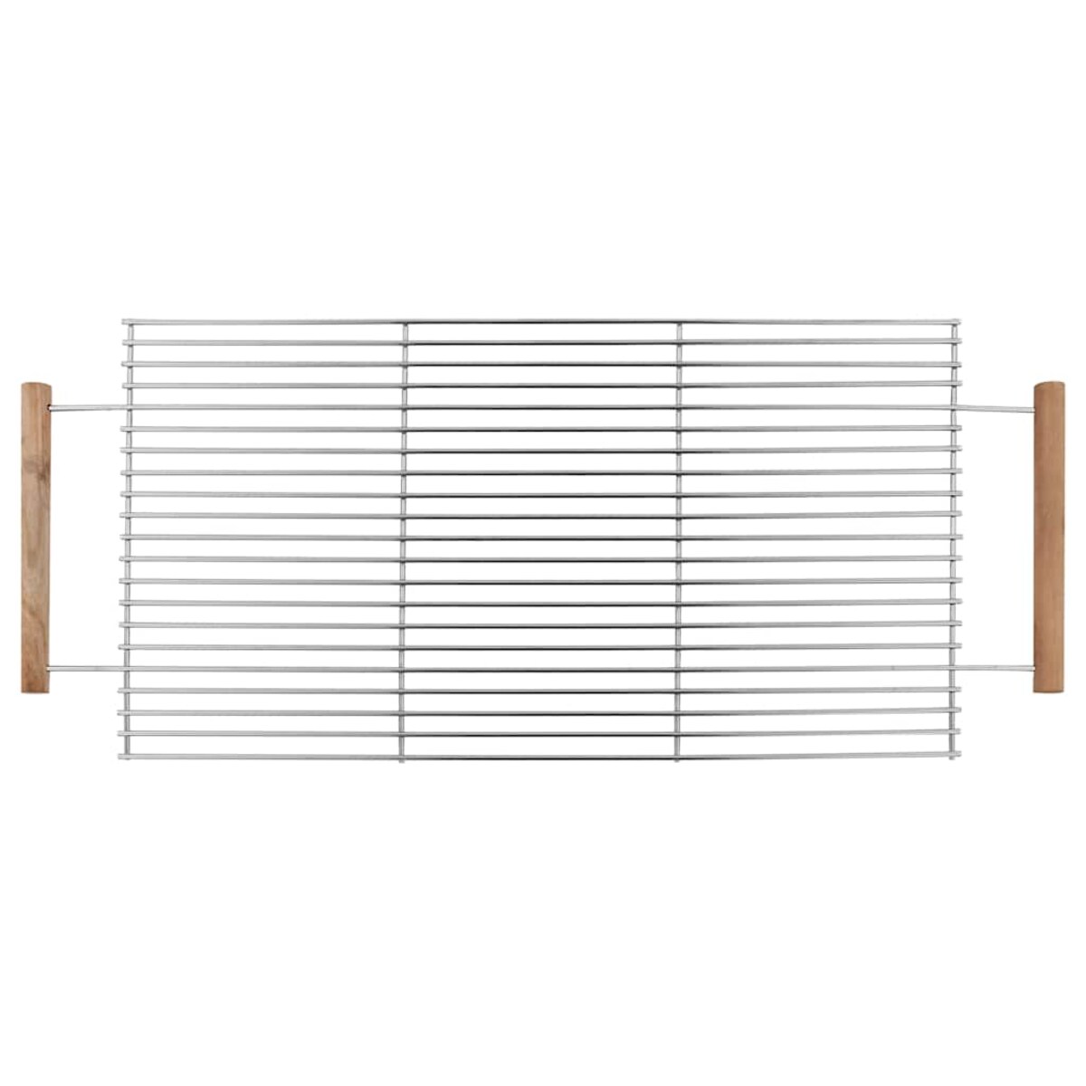 vidaXL Grill węglowy XXL na wózku, stal nierdzewna, z 2 półkami