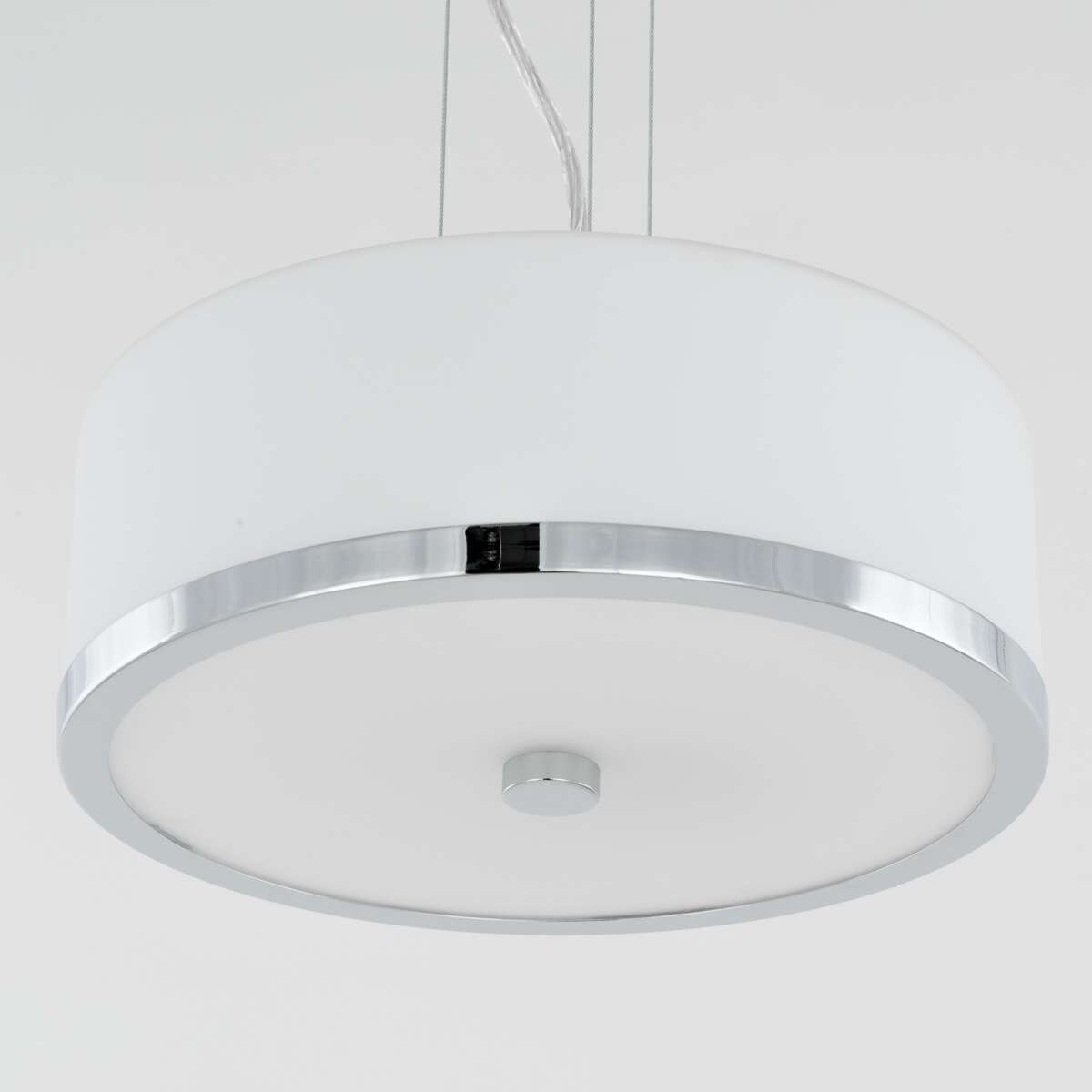 LAMPA wisząca LORIS MA01806CD-002 Italux okrągła OPRAWA zwis chrom biały