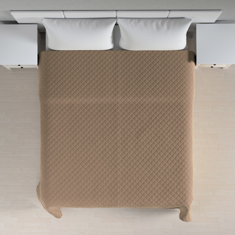 Narzuta pikowana w romby 200x210 beżowy