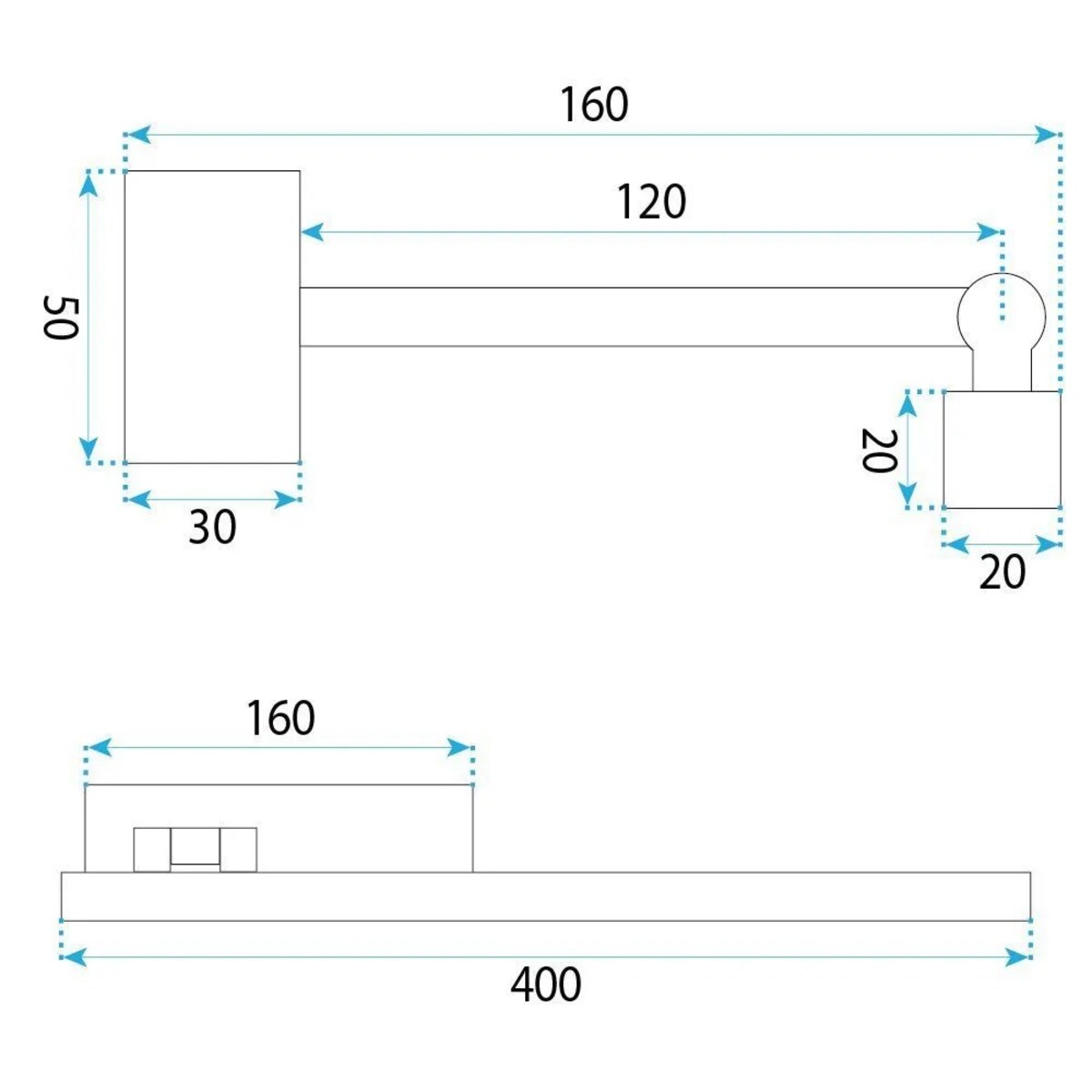 Kinkiet Swe028-1W 40Cm Led Chrom, Metal, Tworzywo Sztuczne