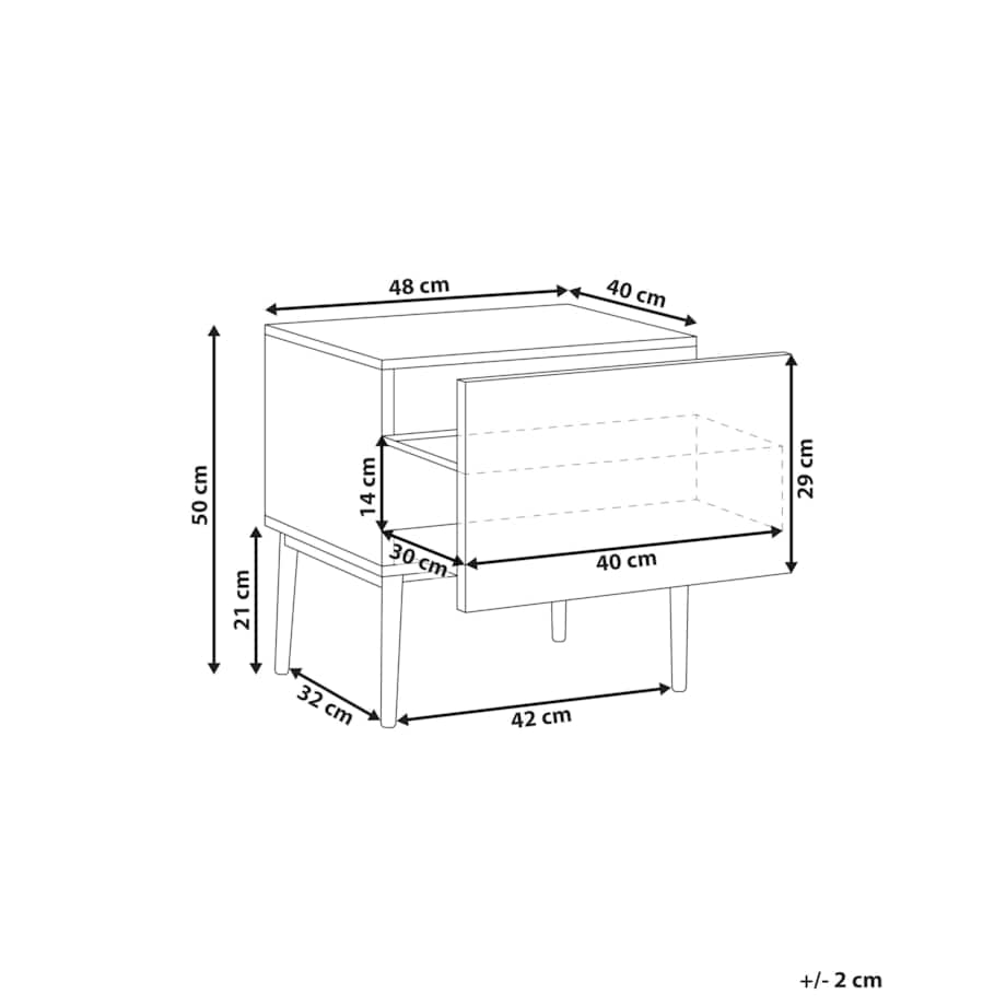 Szafka nocna BLYTHE Drewno Brązowy