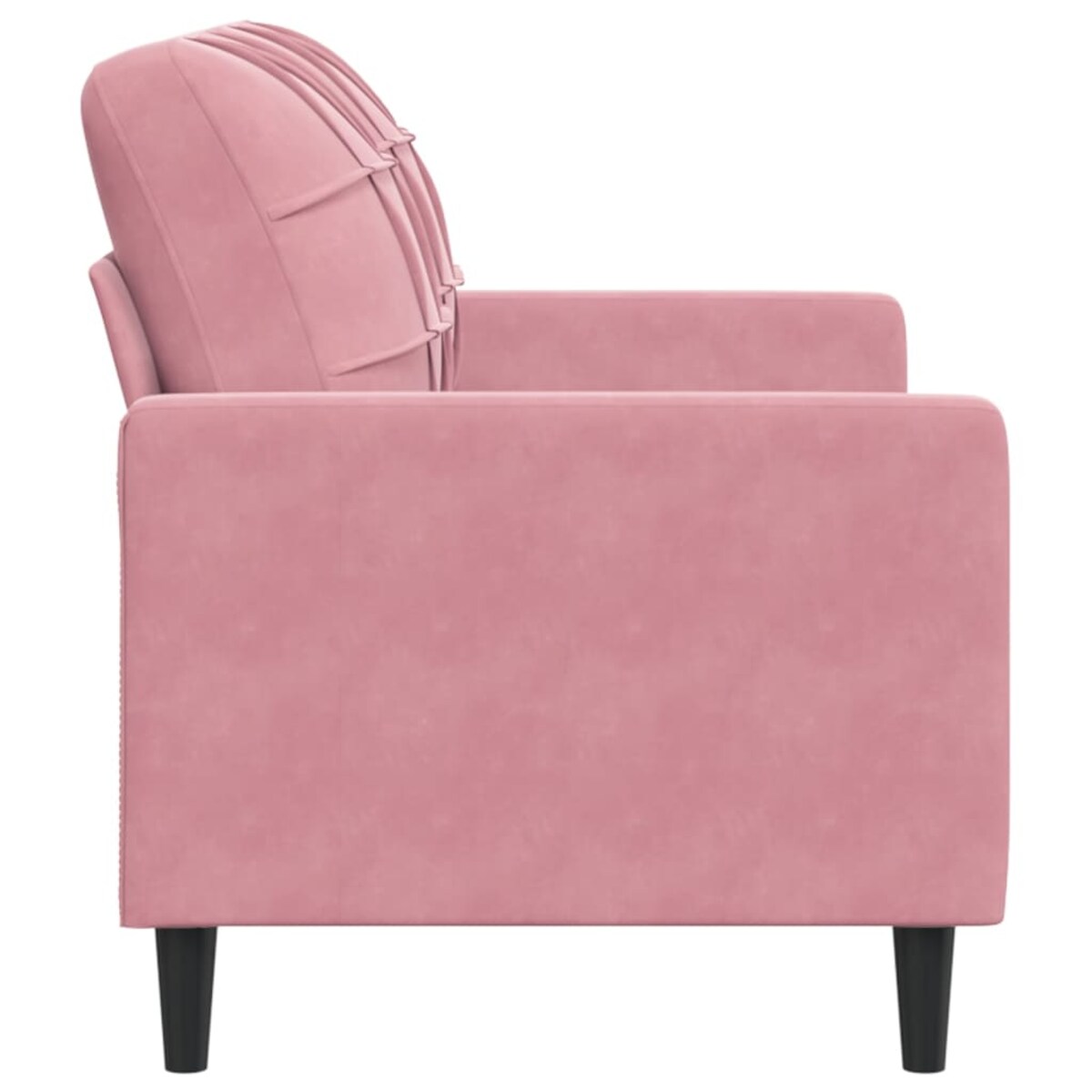 vidaXL Sofa 2-osobowa, różowy, 120 cm, tapicerowana aksamitem