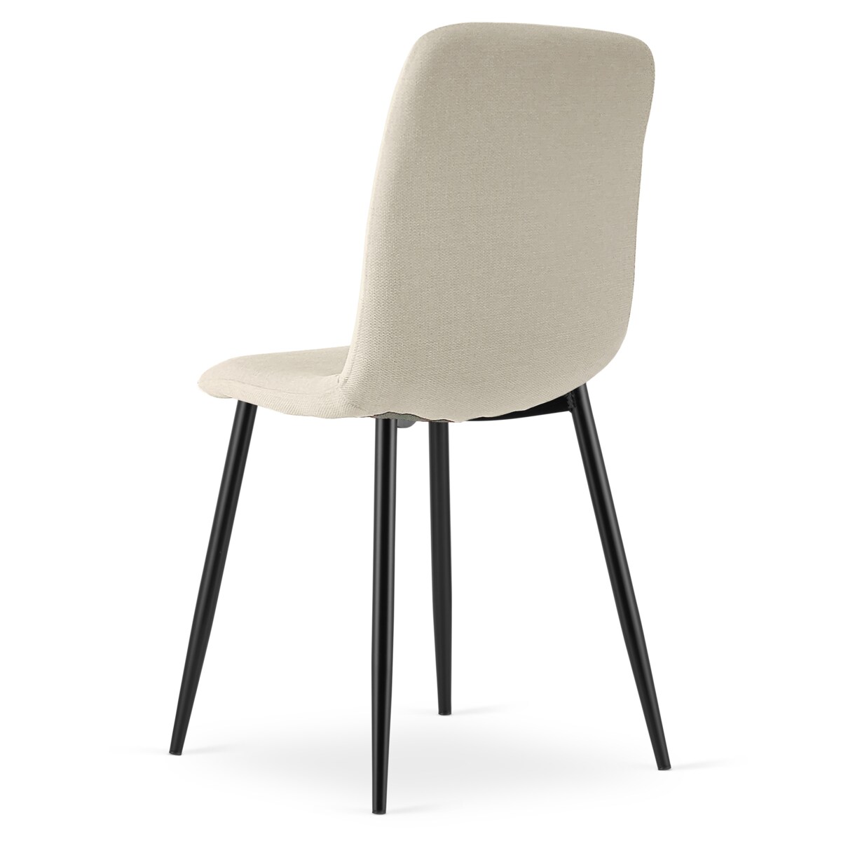 Krzesło RIFT w nowoczesnym stylu do jadalni - Beż / Nogi Kolor Czarny