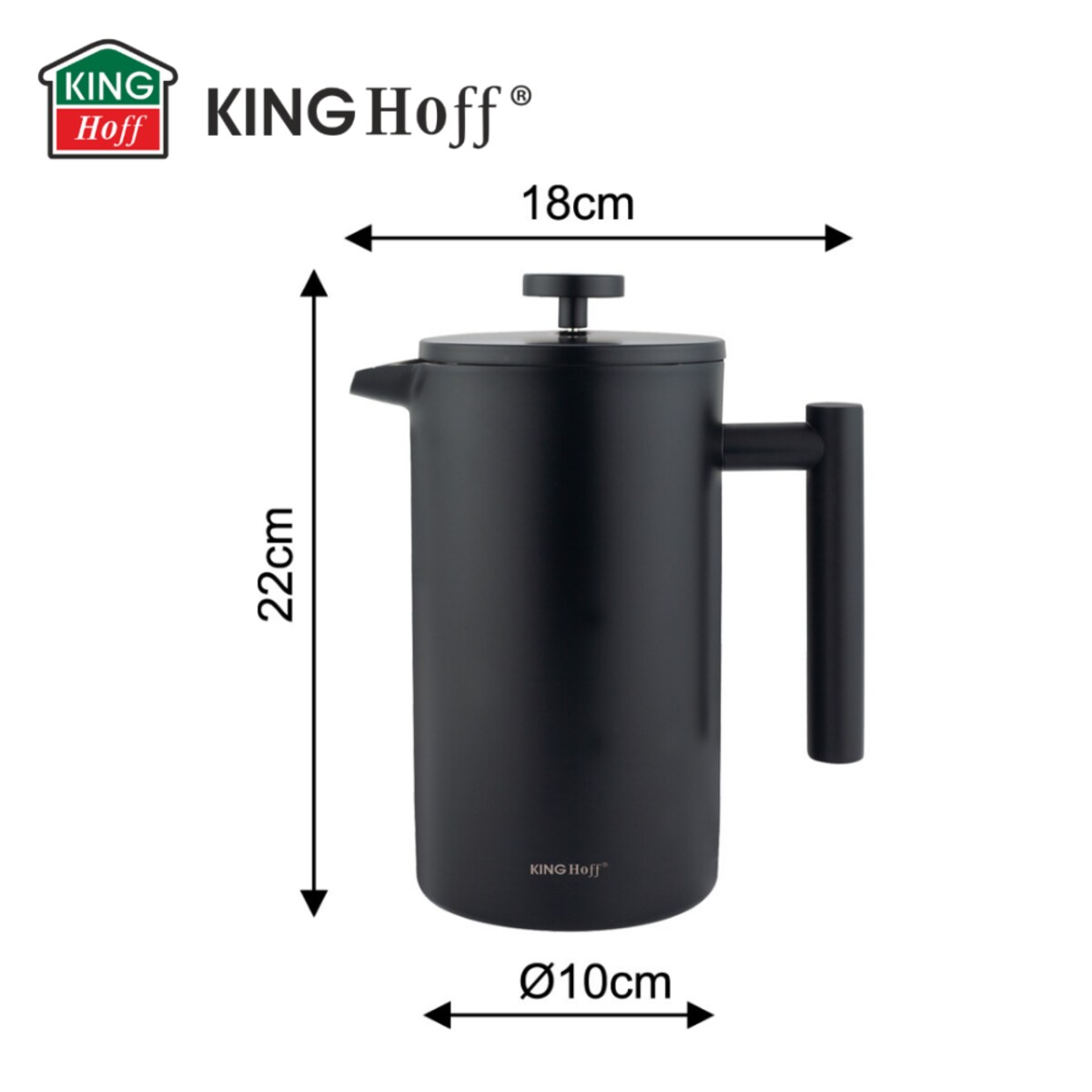 Kinghoff zaparzacz do herbaty kawy french press 1.0L KH1996