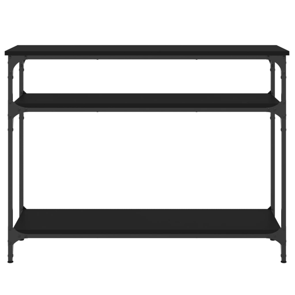 vidaXL Stolik konsolowy, czarny, 100x29x75 cm