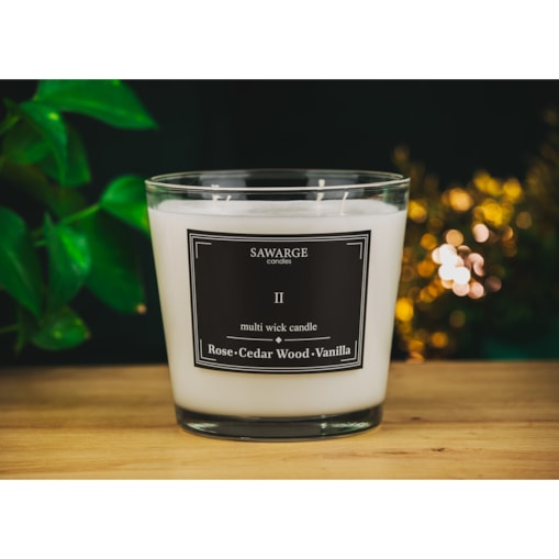 Świeca Zapachowa Sojowa No2 / 70h/Wanilia Róża Drzewo Cedrowe 800g