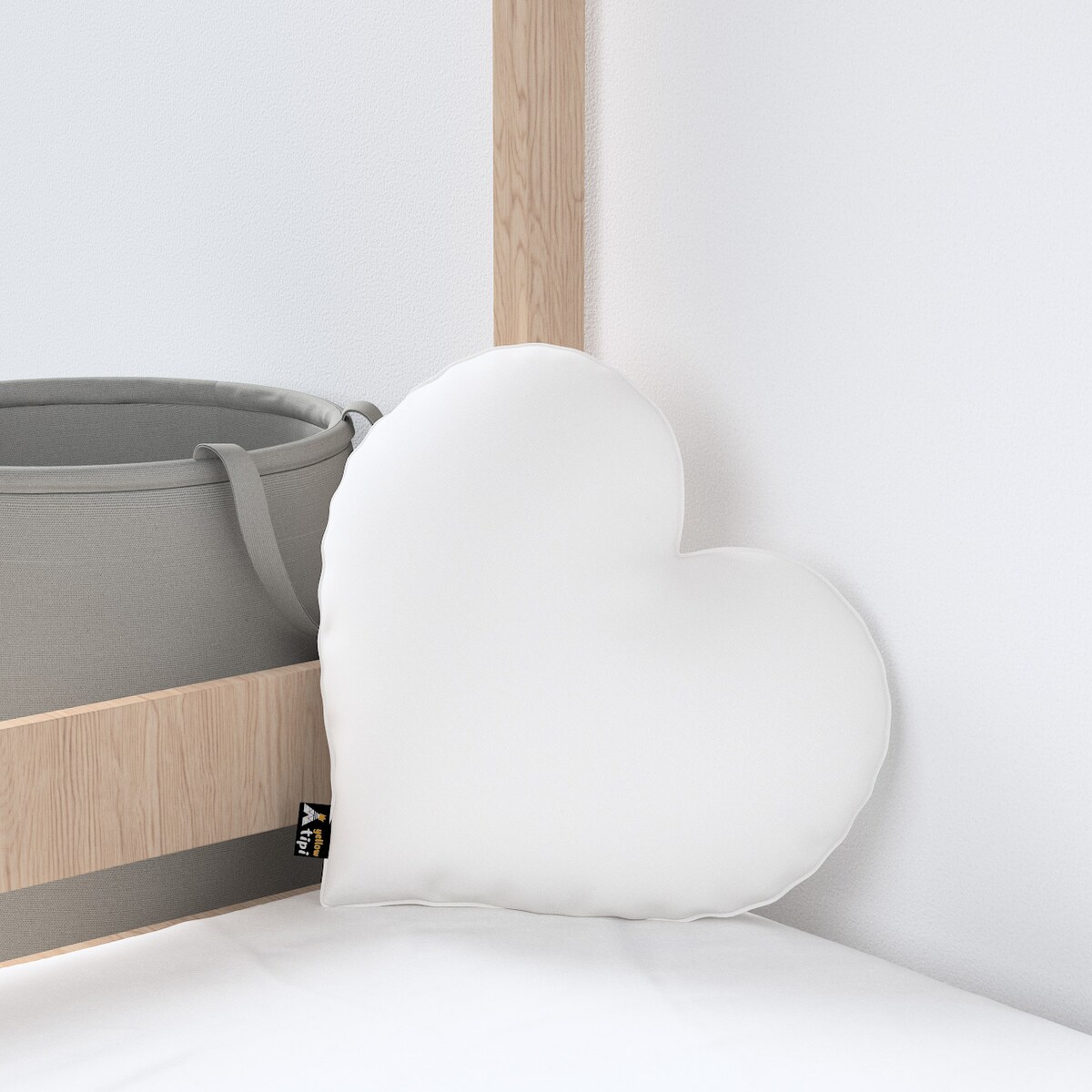 Poduszka Heart of Love, biały, 45x15x45cm, Happiness