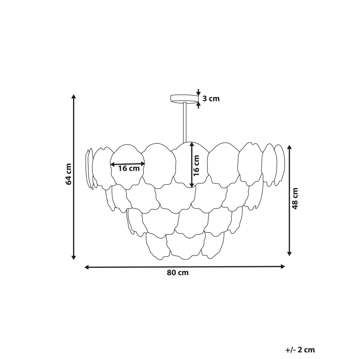 Żyrandol TEMASH Szkło Mosiężny