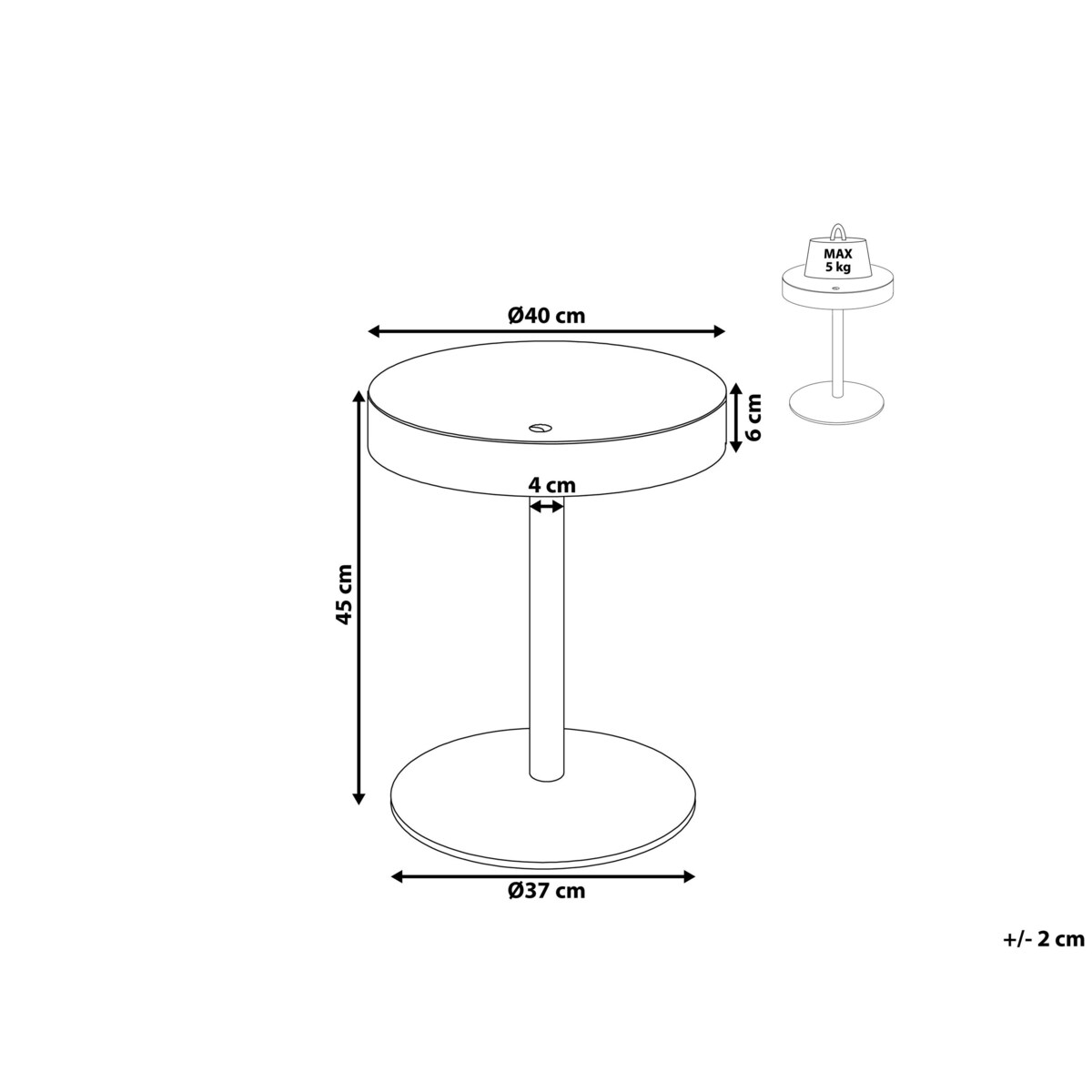 Stolik pomocniczy ciemne drewno OREGON