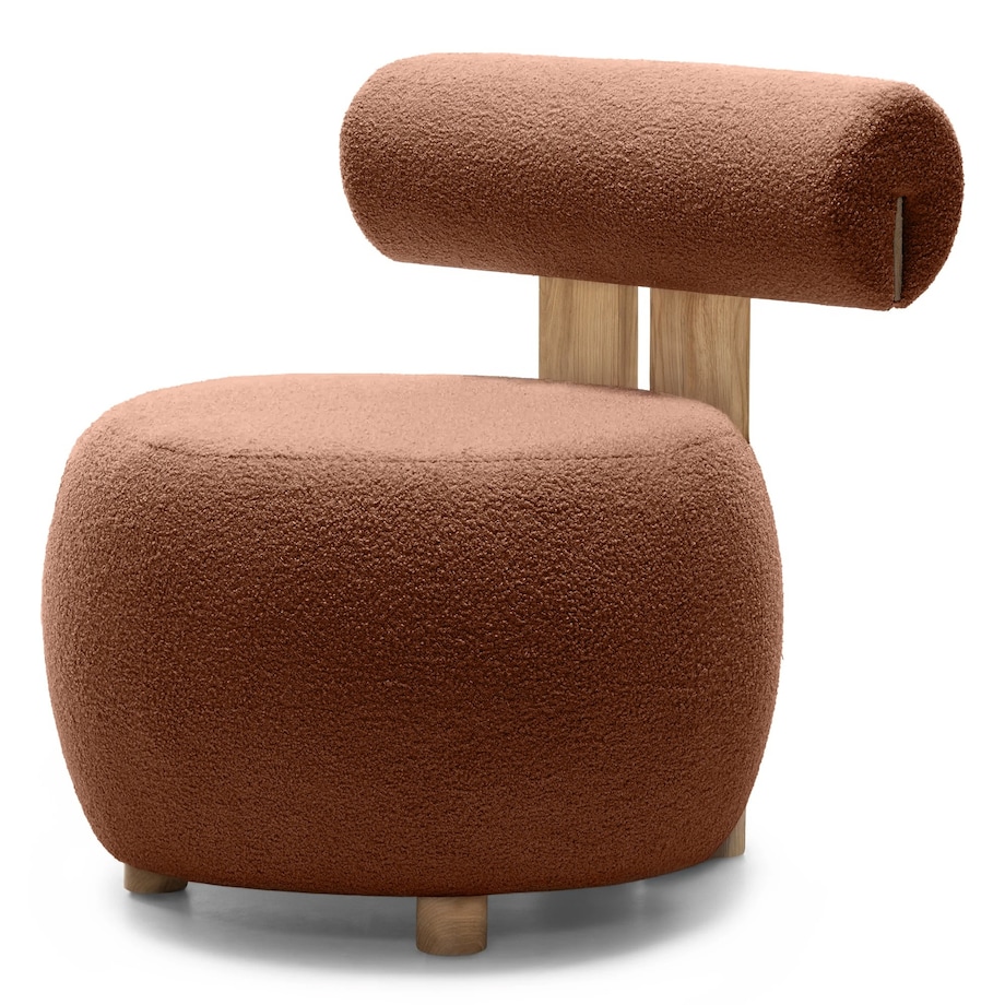 Fotel tapicerowany HANNI - V miedziany 70x63x71 cm