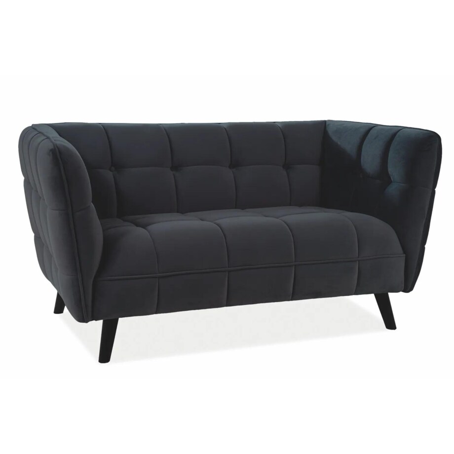 Sofa CASTELLO VELVET 2 czarna