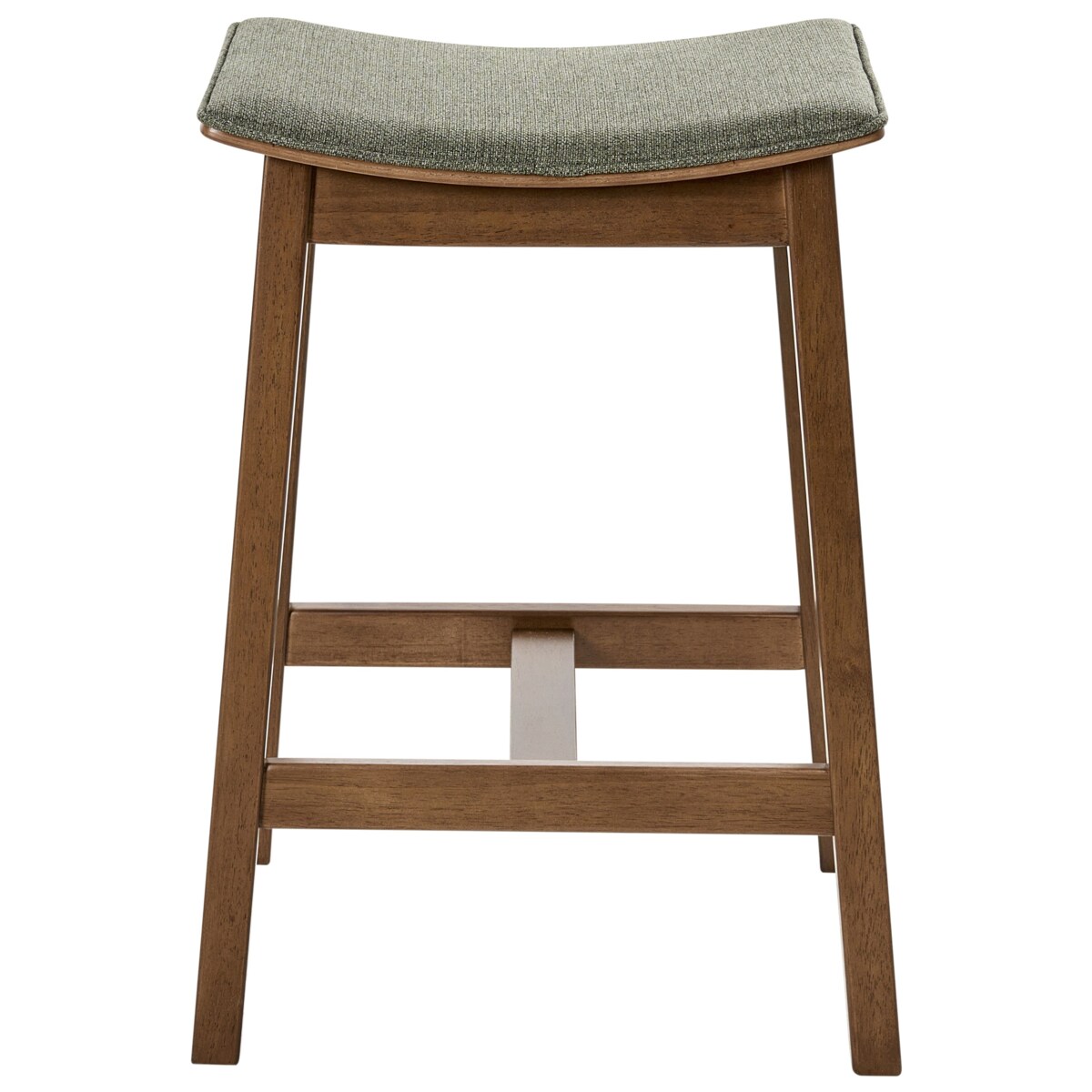 Zestaw 2 hokerów barowych DIXON Drewno Ciemny brąz/ zielony