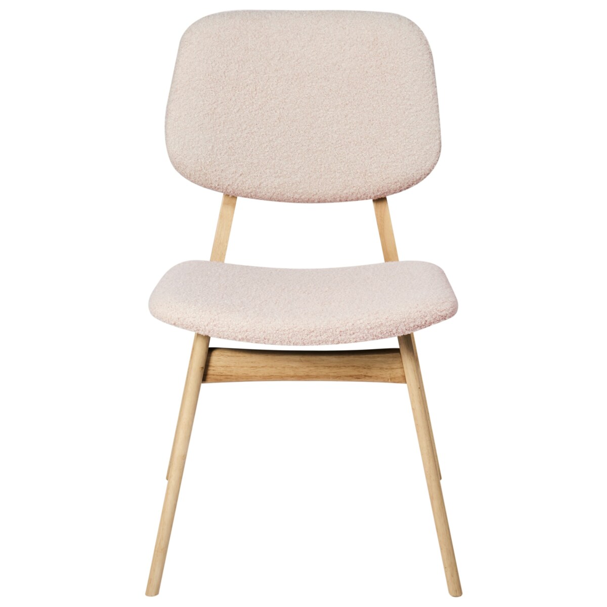 Zestaw 2 krzeseł do jadalni ELLA Boucle Jasnobeżowy