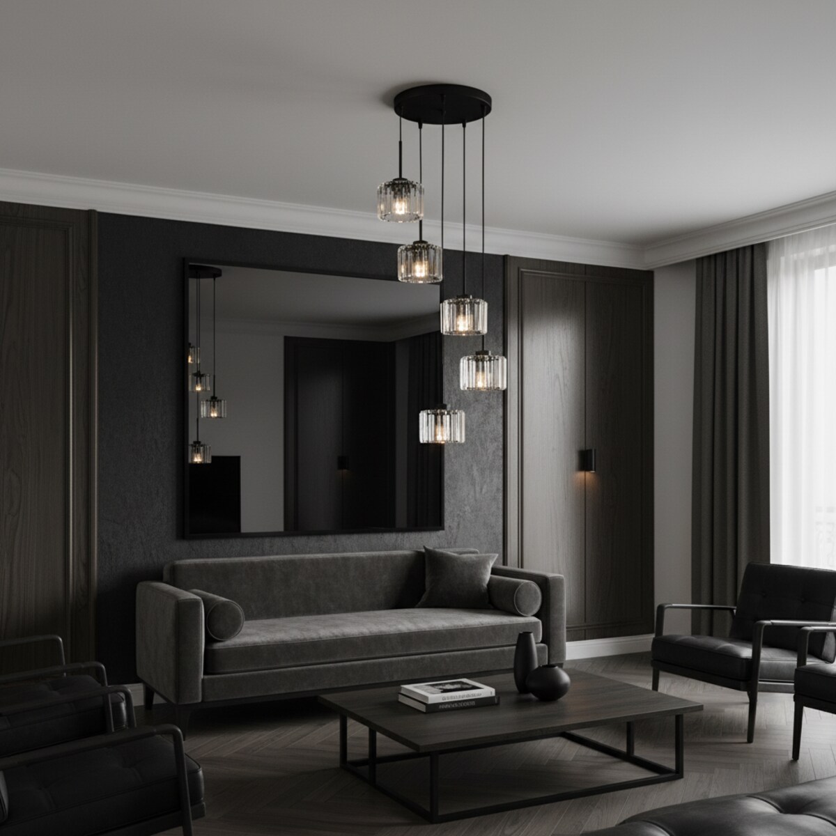 lampa wisząca kaskadowa edylit nowoczesna do salonu