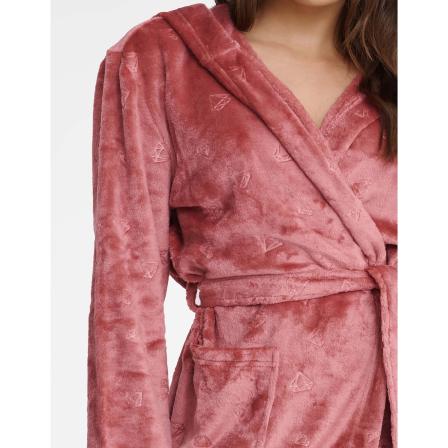 Szlafrok Glossy 41066-39X Różowy Różowy, L/XL