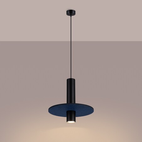 Lampa wisząca PELTA 1 czarna/granatowa
