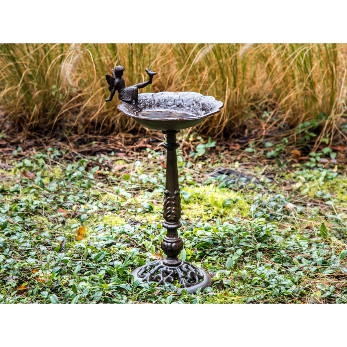 Ogrodowe poidełko dla ptaków brązowe LARK