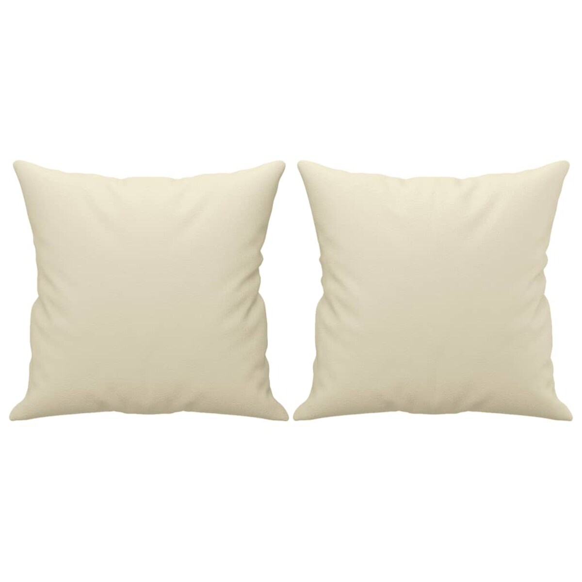 vidaXL 2-osobowa sofa z poduszkami, kremowa, 140 cm, sztuczna skóra