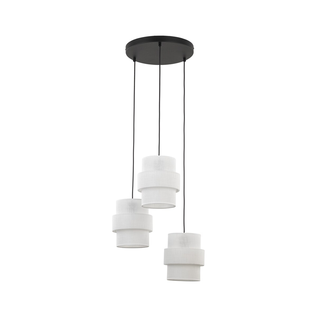 Lampa wisząca TK Lighting CALISTO WHITE 6018 3xE27 biała-czarna regulowana 45 cm do jadalni i kuchni