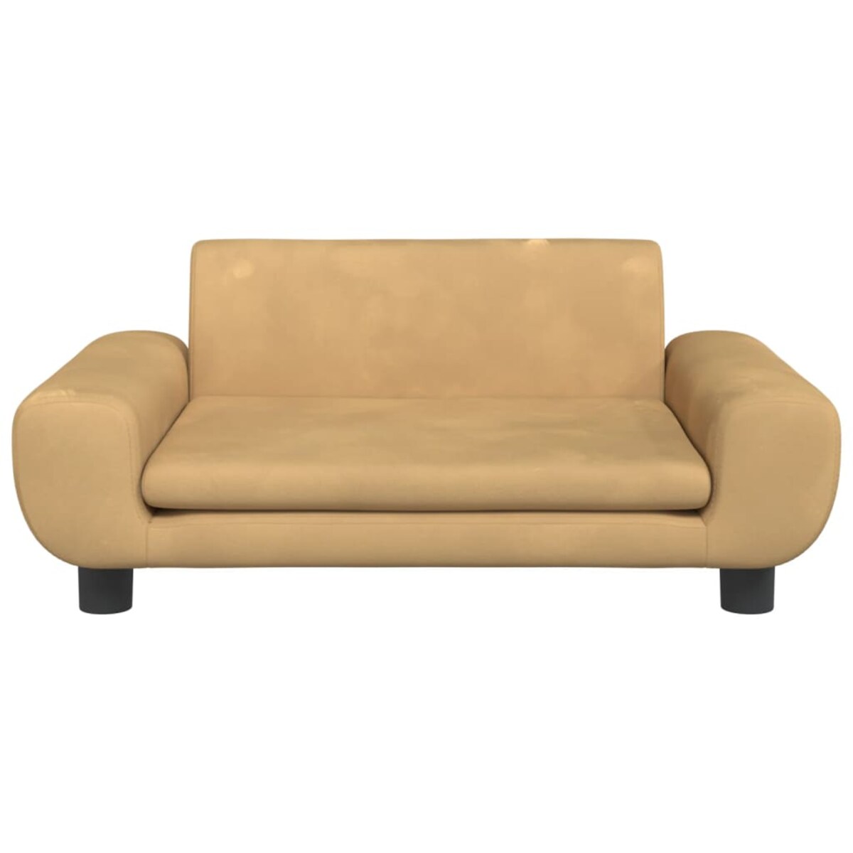 vidaXL Sofa dla dzieci, brązowa, 70x45x33 cm, aksamit
