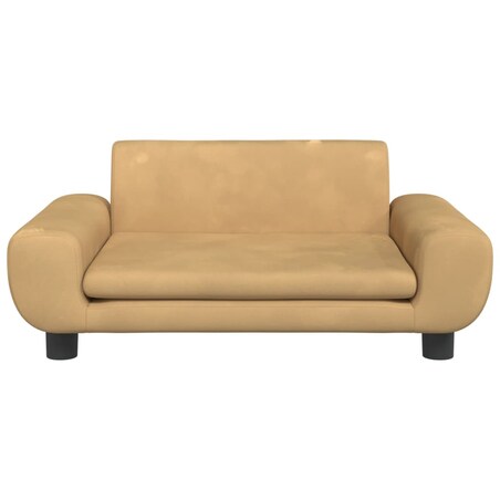 vidaXL Sofa dla dzieci, brązowa, 70x45x33 cm, aksamit