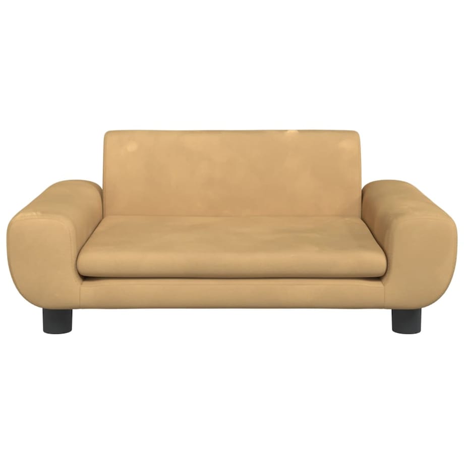 vidaXL Sofa dla dzieci, brązowa, 70x45x33 cm, aksamit