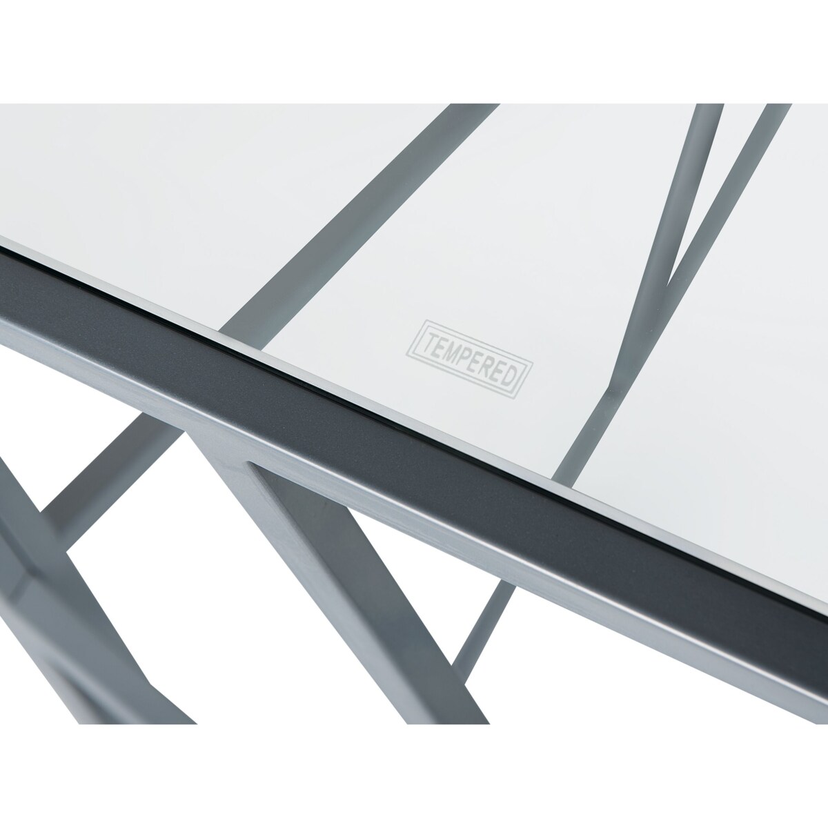 Konsola szklana srebrna ORLAND