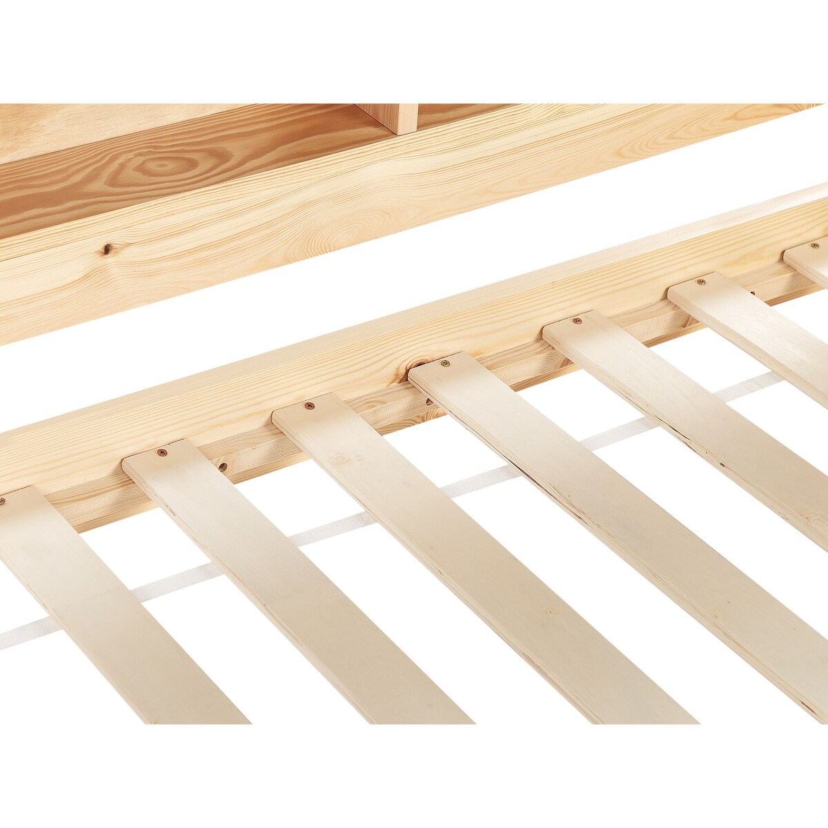 Łóżko wysuwane drewniane 90 x 200 cm jasne EDERN