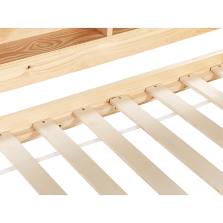 Łóżko wysuwane drewniane 90 x 200 cm jasne EDERN