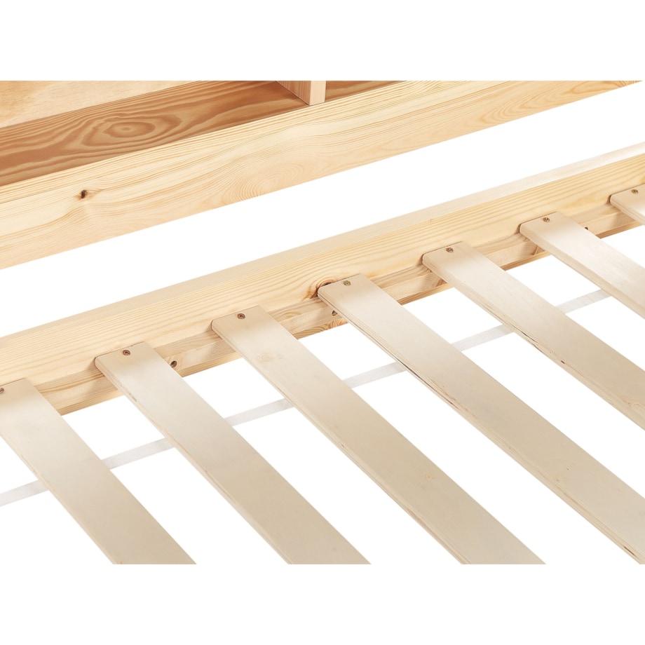 Łóżko wysuwane drewniane 90 x 200 cm jasne EDERN