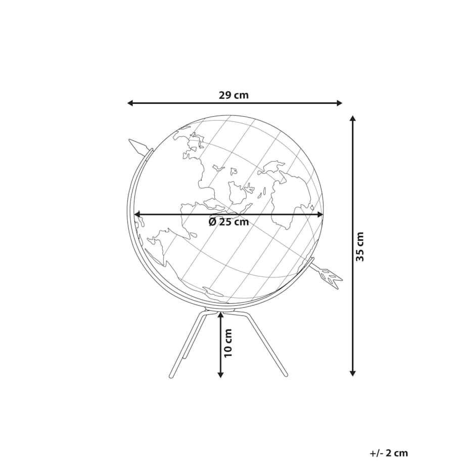 Globus korkowy 35 cm brązowy BATTUTA