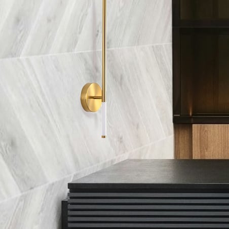 Lampa ścienna FRESCO LED złota 125 cm