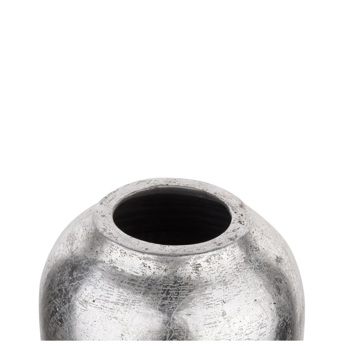 Wazon dekoracyjny z terakoty srebrny LORCA