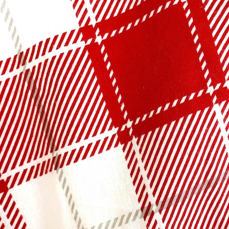 Pościel flanelowa 180x200 Skandia Red, czerwona w białą kratę, Flanelove, Darymex