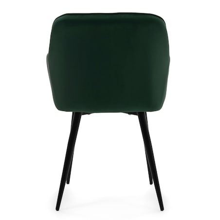 Krzesło tapicerowane welurowe LAGO velvet aksamit zielone