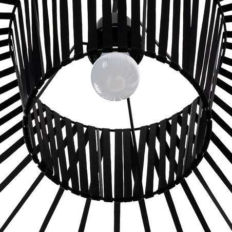 Abażurowa lampa wisząca Capello DW8098/M King Home czarna do pokoju nad stół