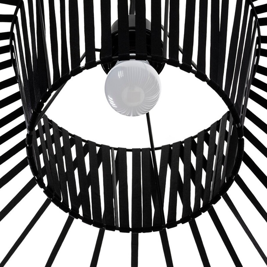 Abażurowa lampa wisząca Capello DW8098/M King Home czarna do pokoju nad stół