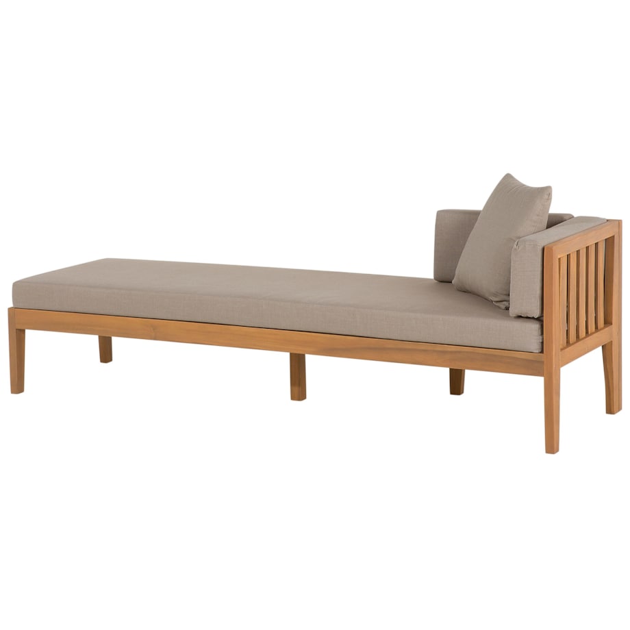 Zestaw ogrodowy drewniany 7-osobowy szary PATAJA