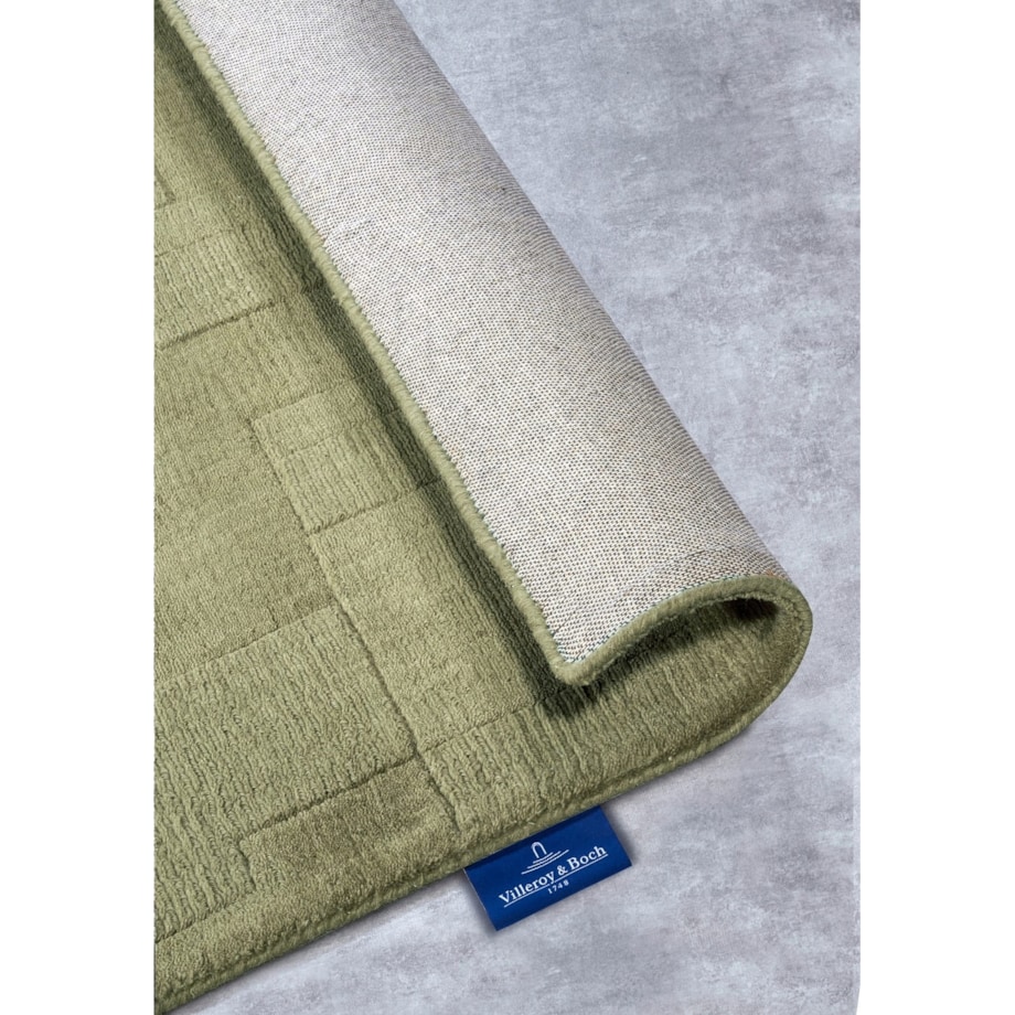 Chodnik wełniany do korytarza 80x250cm, zielony nowoczesny wzór 3D