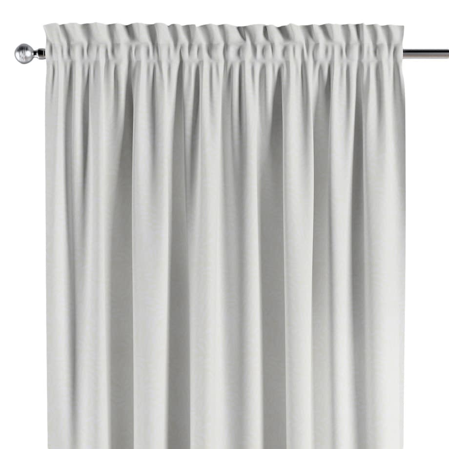 Zasłona na kanale z grzywką 1 szt. 130x245 śmietankowa biel, listki