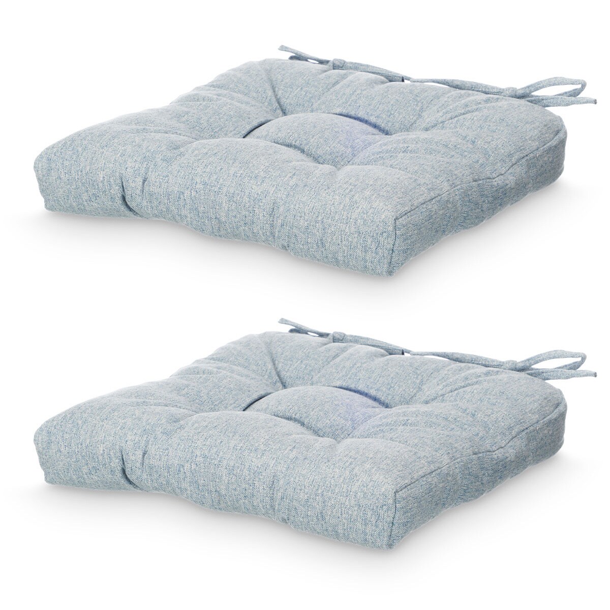 Poduszki na krzesło z pikowaniem i troczkami, 40 × 40 cm