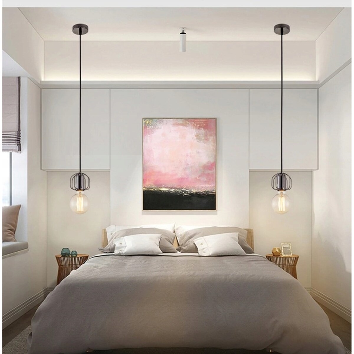 Lampa Sufitowa Wisząca Srebrna W Stylu Loft Chrom
