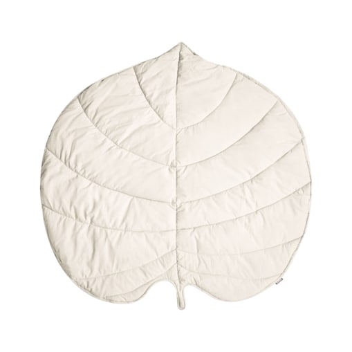 Mata do zabawy liść 110 x 110 cm złamana biel EOLIA