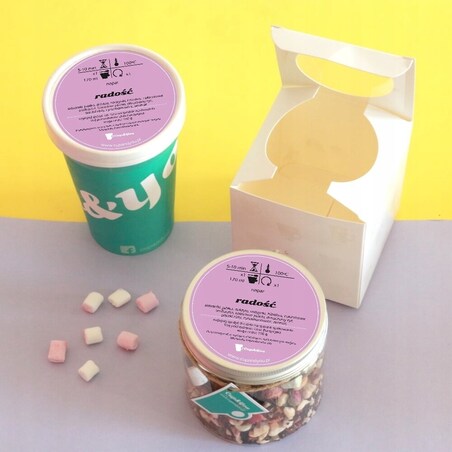 Sypana herbata owocowa RADOŚĆ smak kandyzowanego jabłka mieszanka PREMIUM