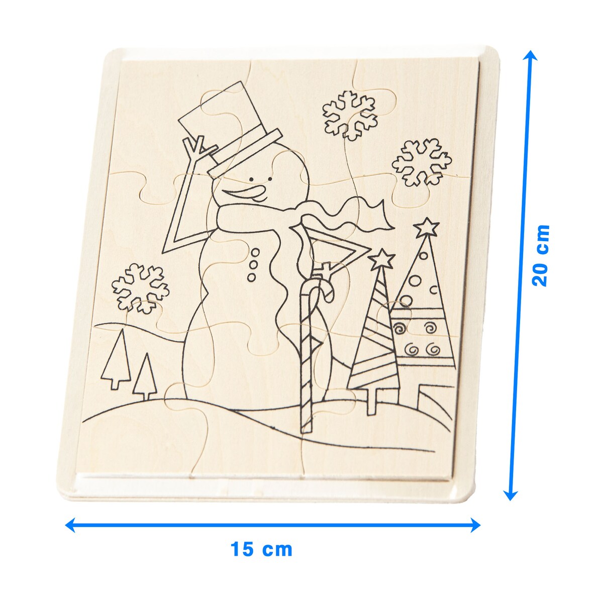 Kolorowanka Obrazek Do Malowania 15X20 Cm Świąteczny Dla Dzieci Bałwanek